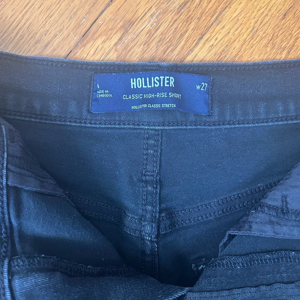 Hollister Classic High Rise Stretch Black Short Size 5 W27 - Picture 5 of 8